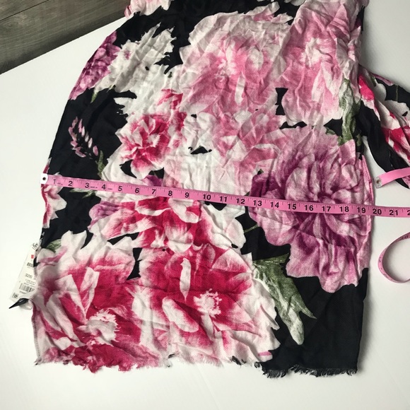 INC International black floral pashmina scarf - Picture 4 of 5